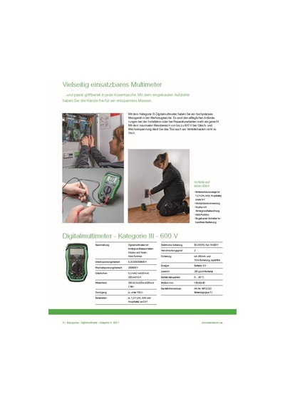 Dijital Multimetre Cat Iıı 600v 1 Imt23222