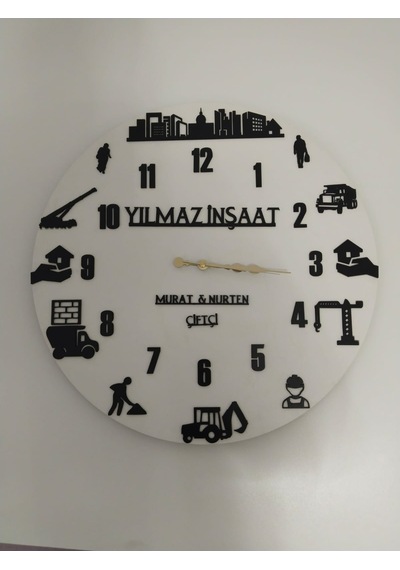 İnşaat Firması/inşaat Malzemeleri Satan Firmalara Özel Duvar Saat Renkli