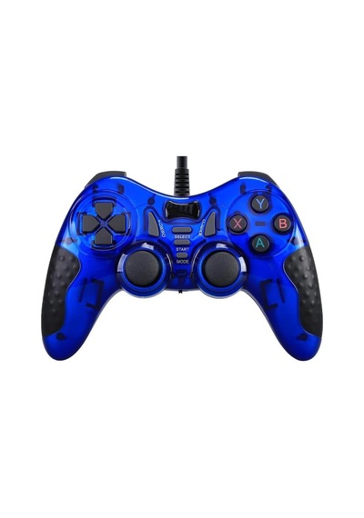Tr Usb Kablolu Çift Titreşimli Pc Konsol Oyun Kolu Gamepad Joystick -al4630 Mavi Genel