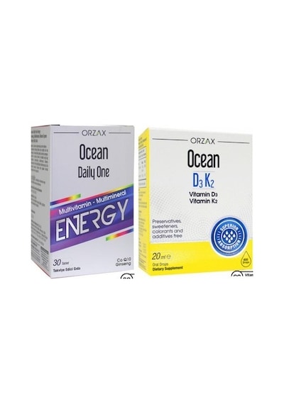 Ocean Yılbası Setı Daıly One Energy 30 Tablet+d3k2 Damla 20 Ml