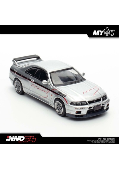 Inno 1/64 Nissan Skyline Gt-r N1 R33 "tuned By Mine's" Silver Çok Renkli