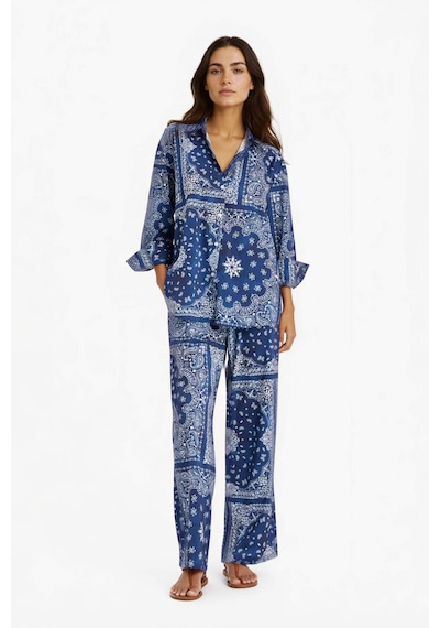Defacto Regular Fit Şal Desenli Plaj Pantolonu-fall İn Love F8336ax25hsnv241 Lacivert