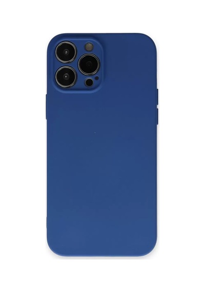 Newface Apple İphone 13 Pro Max Kılıf Nano İçi Kadife Silikon - Lacivert