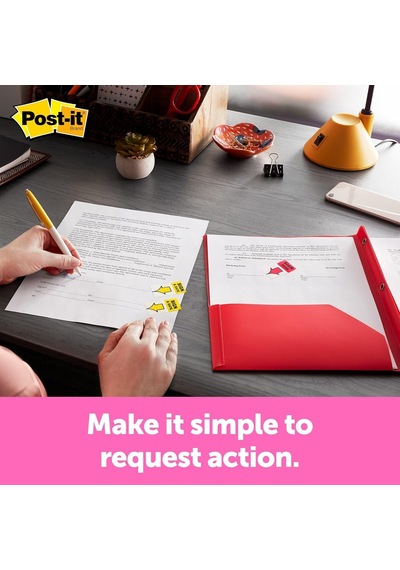 Post-it Mesaj "sign Here" Bayrakları Değer Paketi, 50/dispenser, 12 Dispenser/paket, 1" Geniş, Sarı 680-sh12 Diğer
