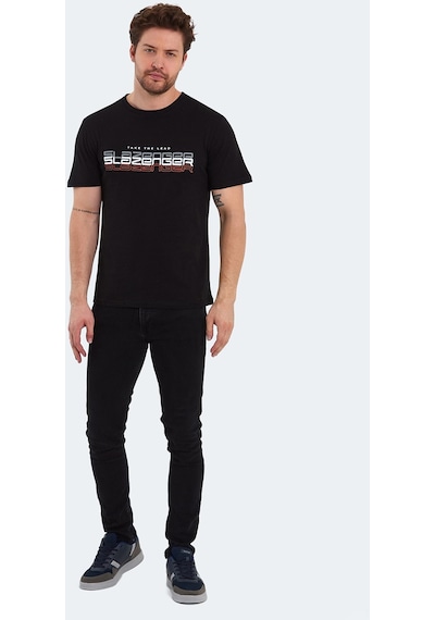 Slazenger PALLU I Erkek  Siyah Tişört