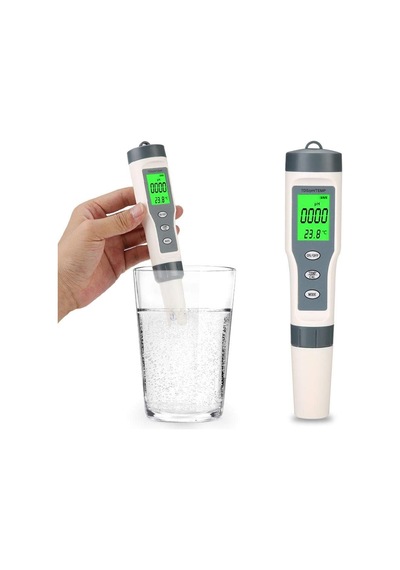 Dijital Su Kalitesi Test Cihazı Ve Sıcaklık Ölçüm Cihazı 3'ü 1 Arada İdeal Su Test Cihazı İçme