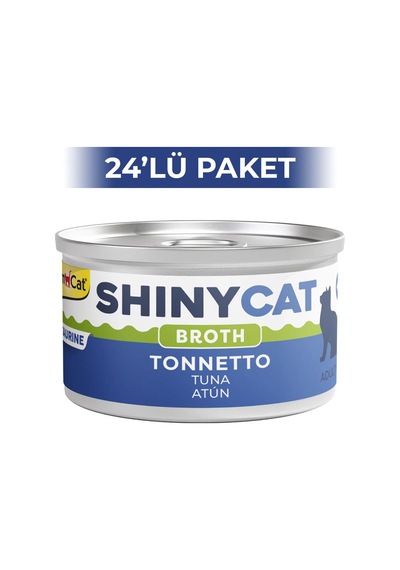 Gimcat Shinycat Broth Sos İçinde Ton Balıklı Kedi Konservesi 24 x 70 G