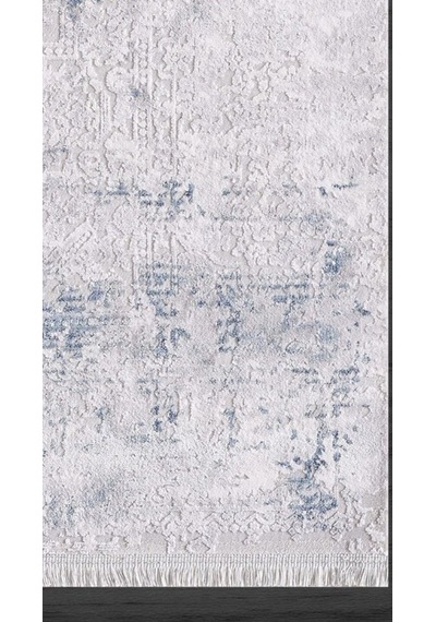 By Özer Halı Gri Renk Mavi Desenli Modern Artemis Halı Gotik 02239b Salon Halısı Çok Renkli