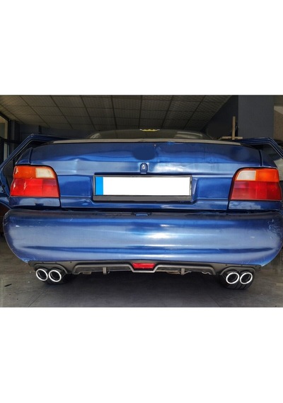 Oto H.i.t. Ford Escort Uyumlu Body Kit Difüzör 4 Çıkış Siyah Yuvarlak