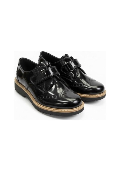 Zekids Erkek Çocuk Rugan Oxford Ayakkabı-17249 Siyah