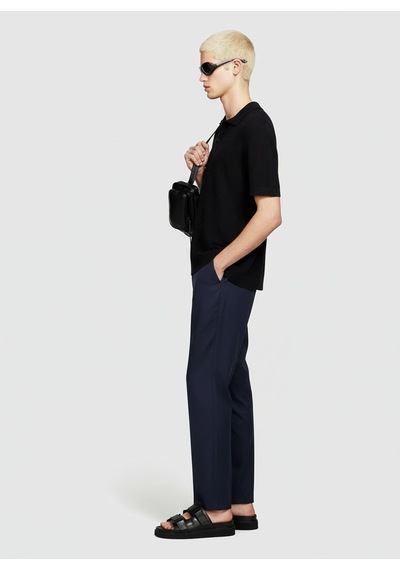 Sisley %100 Keten Slim Comfort Fit Pantolon Erkek Lacivert Pantolon - 324p4aghsf049