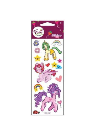 Face Sticker Renkli Kabartma 3d Fc-216