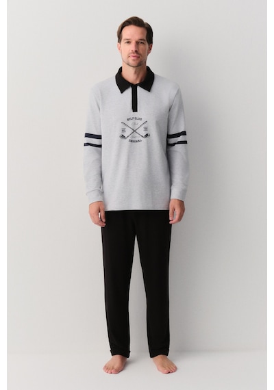 Suwen Tiger Erkek Spor Takımı Sh26317660s051 Gri Melanj