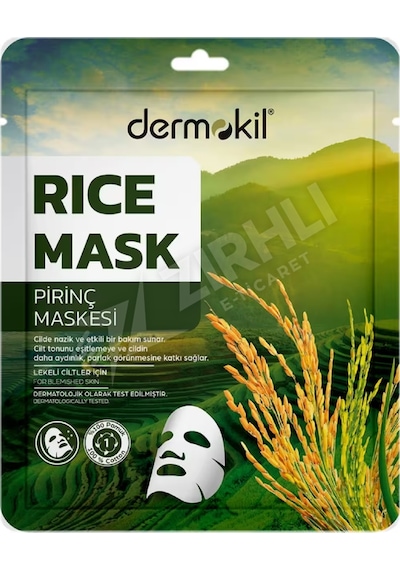 2 Adet Dermokil Pirinç Maskesi Lekeli Ciltler 20 Gr