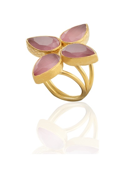 Kadir Jewellery 22 Ayar Altın Kaplama Zirkon Taşlı Kadın Otantik Yüzük Pembe 27043273