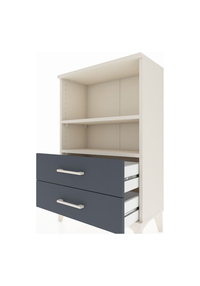 Arges Komodin 2 Raflı 2 Çekmeceli 60x30x96 Aytaşı-antrasit Aytaşı