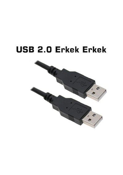 İki Ucu Erkek Laptop Soğutucu Usb To Usb Kablo 0.50 CM