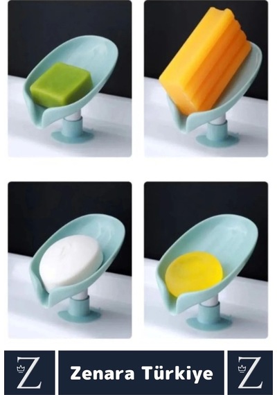 Banyo Mutfak Lavabo Sabun Montajsız Giderli Küflenme Kuruma Koku Önleyen Vantuzlu Sabunluk 2 Adet Çok Renkli