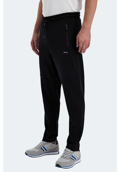 Slazenger Ones In Erkek Fermuar Cepli Siyah Eşofman Altı Siyah