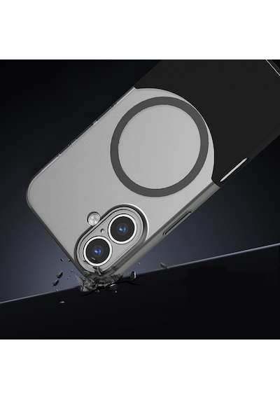 Xemu Apple Uyumlu iPhone 16 Plus Kılıf M-safe Şarj Özellikli Mıknatıslı Duble Kapak - Lacivert Lacivert