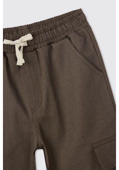 Panço Erkek Çocuk Beli Ve Paçası Lastikli Kahve Pantolon 2621bk04015 Kahverengi