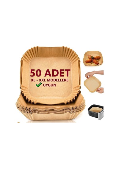 Orret Home Aırfrey Pişirme Kağıdı,xl,xxl Aırfreyler İçin Parşömen Kağıdı,sıvıya Ve Yağa Dayanıklı Sıcak Hava Fritözleri İçin Yanmaz Kağıt 50 Adet Sku: Zeus8690010529299