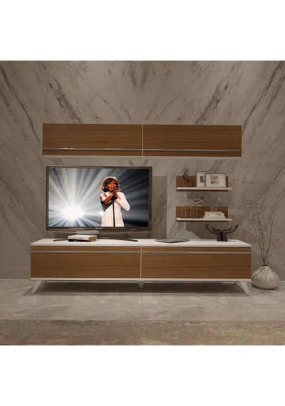 Decoraktiv Eko 5 Mdf Std Retro Tv Ünitesi Tv Sehpası Beyaz - Ceviz