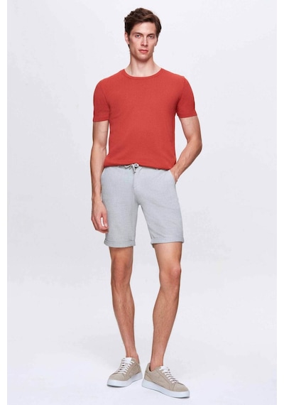 D's Damat Ds Damat Bej Beli Lastikli Bağcık Detaylı Duble Paça Viskonlu Jogger Şort 0HC13ORTBT189 Bej