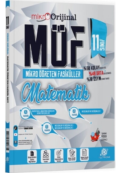 Orijinal Mikro 11. Sınıf Matematik Möf Mikro Öğreten Fasikül Set