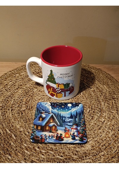 Merry Christmas Yılbaşı Kupa Ve Bardak Altlığı Diğer