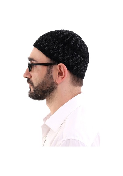 Kışlık Kadife Takke - Siyah
