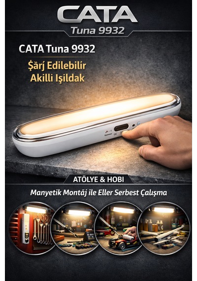 Tuna 30 Ledli Şarjlı Led Işıldak Kamp Lambası Güçlü Aydınlatma