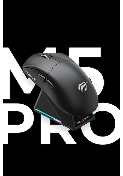 Havit Gamenote M5 Pro Superlight Kablosuz Gaming Mouse - 30.000 Dpı, Paw3950 - Rgb Şarj Standlı - Ekranlı