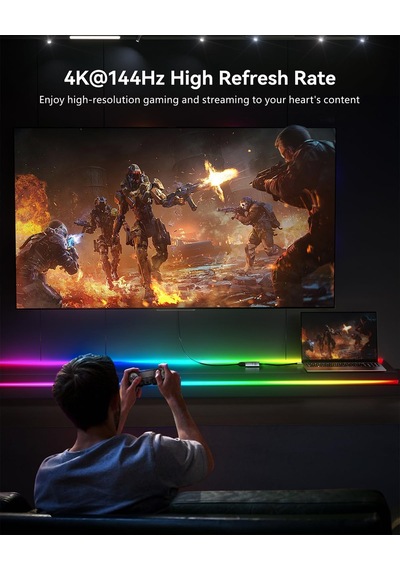 Usb C - Hdmı 2.1 Adaptör 8k 60hz 4k 144hz Alüminyum Tip-c Hdmı Kablosu, Thunderbolt 4 3 Destek 48 Gbps/hdcp2.3/hdr Dizüstü Bilgisayar, Tablet İçin Uyumlu