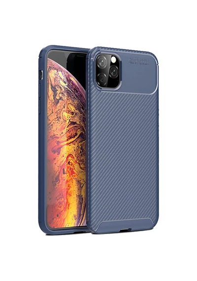 Newface Apple İphone 11 Pro Kılıf Auto Focus Karbon Kapak - Lacivert