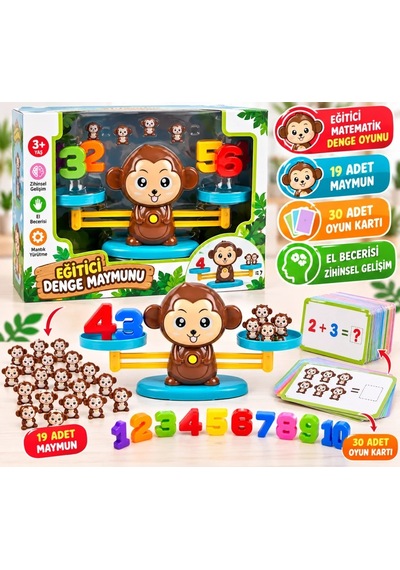 Ers- 2321 Eğitici Denge Maymunu Pencereli Eğitici Oyuncak