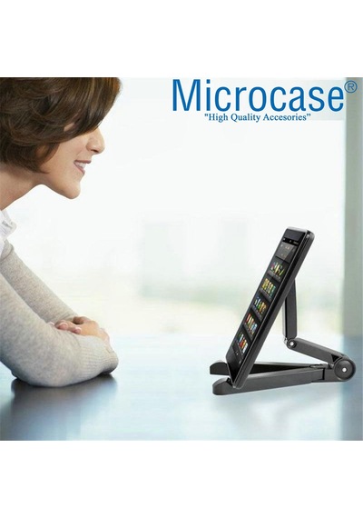 Microcase Katlanabilir Telefon Tablet Tutucu Stand - Al2457 Siyah