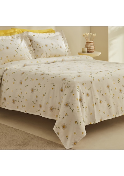 Karaca Home Emma %100 Pamuk Çift Kişilik Pike Takımı Sarı 200.22.11.0442 Sarı