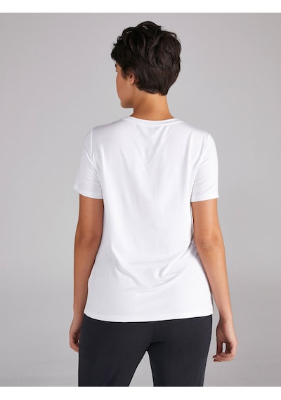 Faik Sönmez Yuvarlak Yaka Kısa Kol T-shirt 00002 B0000270 Beyaz