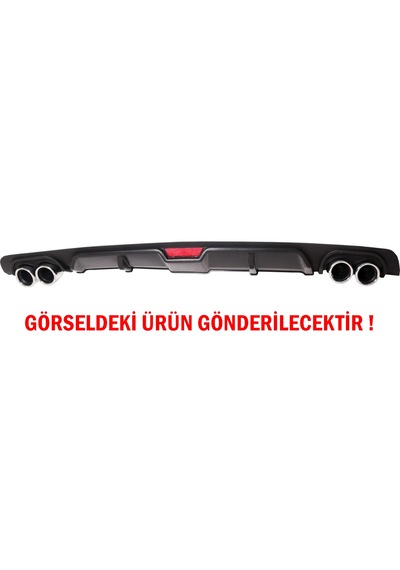 Audi A3 2003-2007 Difüzör Arka Tampon Eki 4 Egzoz Çıkışlı Siyah