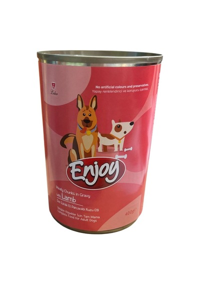 Kuzu Etli Köpek Konservesi Sos İçinde Et Parçacıklı 400 Gr