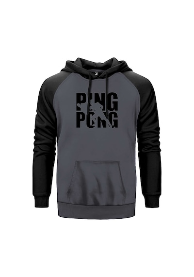Ping Pong Actor Gri Renk Reglan Kol Sweatshirt Gri