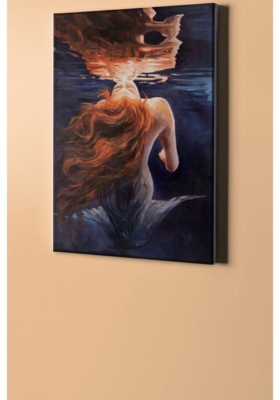 Webstyle Sayılarla Boyama Seti Kasnaklı Deniz Kızının Hüznü 60 X 75 Cm