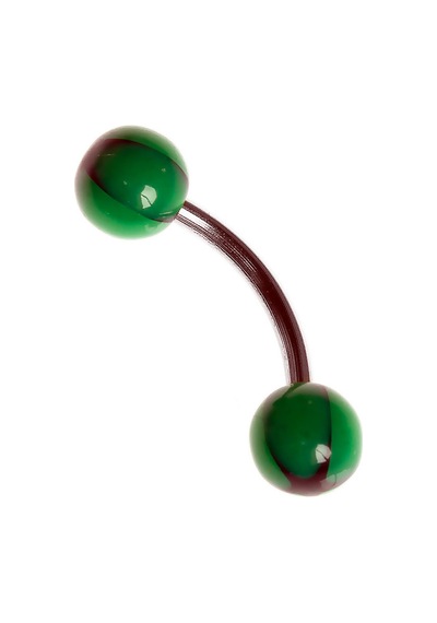 Tdgr00866 Curved Barbel 316 L Bioplast Piercing K7 Çok Renkli
