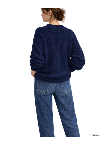 Trikonova Oversize Triko Kazak Lacivert