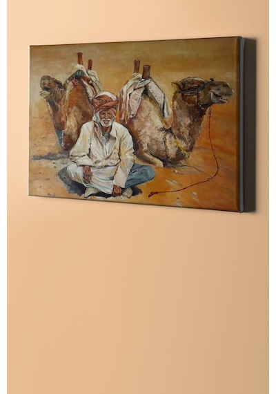 Webstyle Sayılarla Boyama Seti Kasnaklı Neşeli Develer 50 X 65 Cm