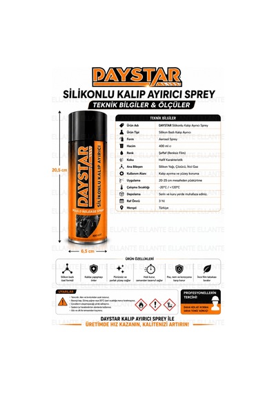 Silikonlu Kalıp Ayırıcı Sprey 400 Ml Silikon Bazlı Kalıp Ayırıcı Plastik, Reçine, Kauçuk Ve Dökü Çok Renkli Silikonlu Kalıp Ayırıcı Sprey 400 Ml Silikon Bazlı Kalıp Ayırıcı Plastik, Reçine, Kauçuk Ve Dökü Çok Renkli