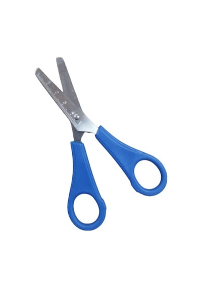 Öğrenci Makası Cetvelli 12 Cm Mavi 1 Adet