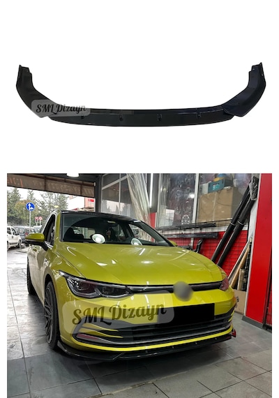 Golf 8 Ön Lip Ek Karlık Plastik 3 Parça Siyah Golf 8 Ön-tampon-ek