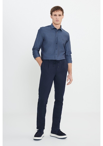 AC&Co / Altınyıldız Classics Erkek Lacı Slim Fit Beli Bağlamalı Yan Cep Esnek Casual Pantolon